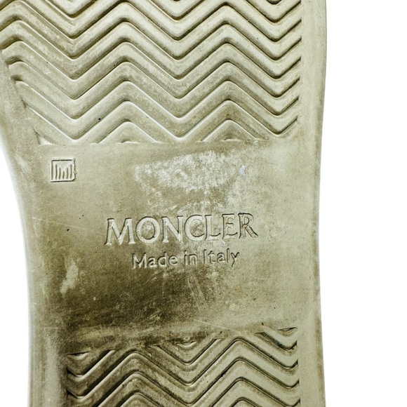 Moncler Victoire Sneakers Shoes women’s Size 7 Real Fur Trim Slip-On White - Picture 11 of 15